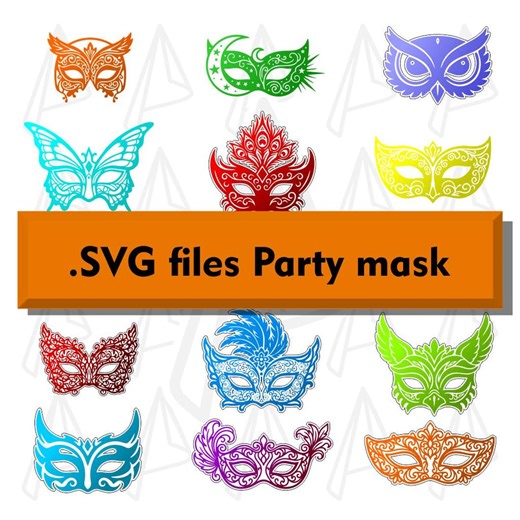 SVG Files of Mask, Vector Files Ideal for Mardi Gras and Carnival, Also for Halloween. Cutting Files for Cricut SVG. Venetian Mask SVG - Etsy