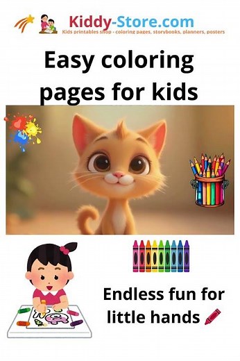 Easy Coloring Pages for Kids – Print & Learn