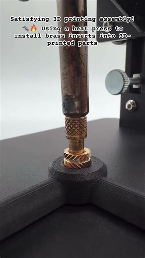 How to install heat-set inserts correctly. 🌡️ #MechanicalEngineering #3DPrintingLife #STEM