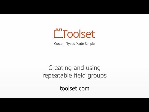 Creating and using repeatable field groups
