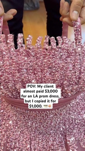 How I saved $2,000 on this LA prom dress! 💸😱 #promdress #prom2026 #shorts