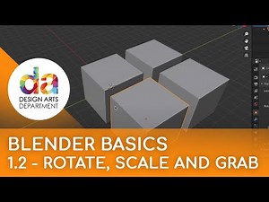 Blender Basics 1.2 - Grabbing, Scaling and Rotating in Object Mode and Edit Mode