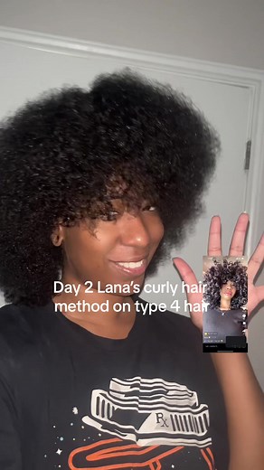 Lana's Curly Hair Method for Type 4 Hair: Day 2 Results