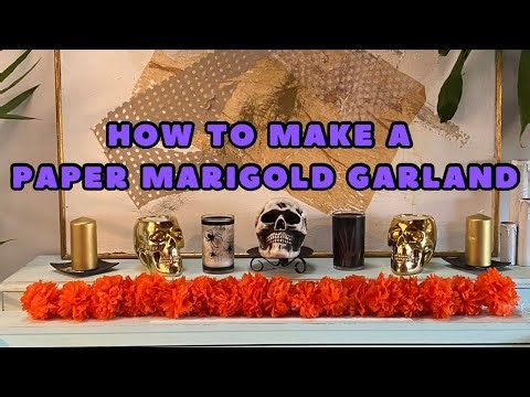How To Make This Easy DIY Tissue Paper Marigold Garland!