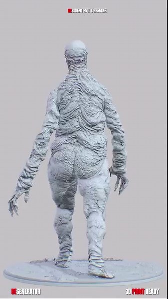 RE4 Remake Regenerator 360° Turntable - 3D Print Ready STL #3d #printready #cgi