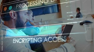 Processing data and discovering database animation over people using tablets in office