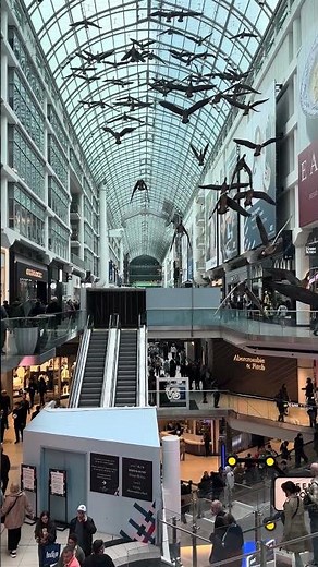 Eaton Centre Downtown Toronto Weekend Vibes 🇨🇦✨ | Busy Mall, Shopping & City Energy
