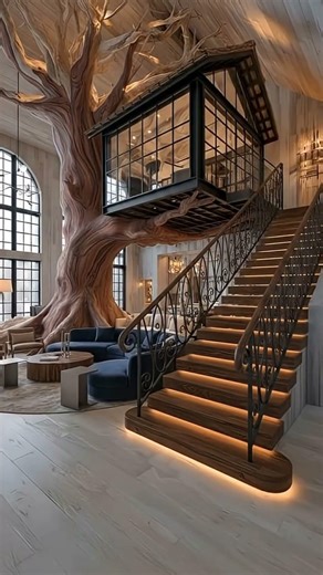 Luxury indoor treehouse build timelapse! #IndoorTreehouse #InteriorDesign