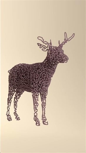 Can you name every animal? 🧵 (volumetric differential growth in Houdini)