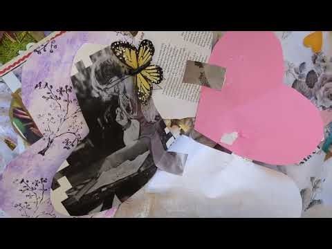 Heart shaped art journal and charity shop haul.