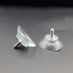[Hot Item] Manufacture Metal Screw Suction Cup with Plastic Knurled Nut PVC Suction Cup for Glass Table Tops
