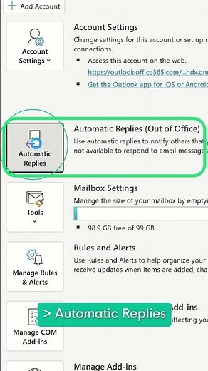 How to set Out Of Office in Outlook