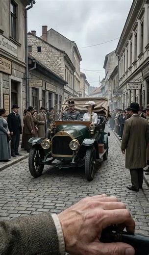 You are standing in Sarajevo… the moment history changes forever It’s a quiet June morning in 1914 in Sarajevo. An open-top automobile drives slowly down a narrow cobblestone street. Inside are Archduke Franz Ferdinand and his wife, dressed in formal attire, waving at the crowd. The city is bustling: pedestrians in early 20th-century clothing stroll the streets, children peek from windows, vendors go about their daily work. Nothing seems unusual… yet unseen by many, these few minutes will mark a
