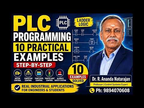 PLC Programming with 10 Practical Examples Ladder Logic ProgrammingTutorial#controlsystems #DrRan