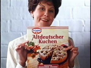 Dr.Oetker Werbung Altdeutscher Kuchen 1992