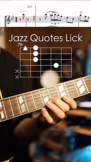 Yuto Kanazawa | NYC Guitarist on Instagram: "Do you know what quotes I’m playing here? Tab on patreon @yuto_kanazawa comment “tab” to get a link, slomo and diagram is also uploaded This one is from Hampton Hawes’ solo on Somebody Loves Me, a lesser known standard tune. He played it in a change of Cm7 F7 to (Fm7) Bb7 part. However the lick fitted more for Cm7 F7 Bbmaj7 G7 so I’m thinking that way this time to potentially use it for II V I VI progression. Quotation is something I want to work more