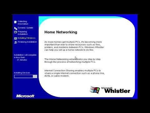 Installing Windows Whistler/Windows XP build 2296