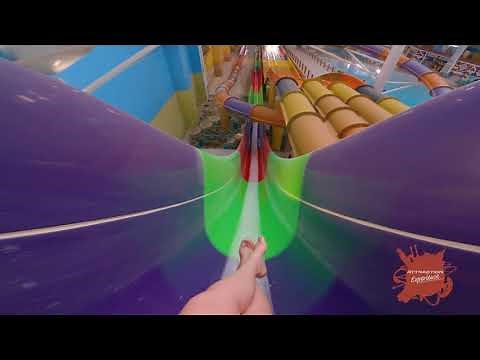 Insane Drop Slide At Kalahari Round Rock Texas "Screaming Hyena"