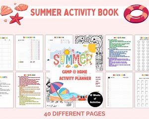 Summer Camp Activity Planner Summer Camp at Home Diy Summer Camp Planner Summer Activities - Etsy