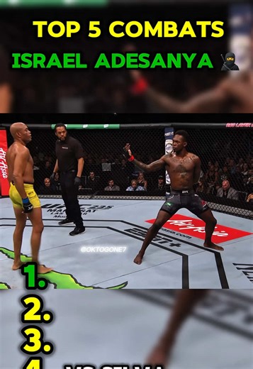 TOP 5 COMBATS ADESANYA 🥷🥷 #ufc #adesanya #mma #combat