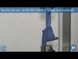 Testing of nonwovens and textiles according to EN ISO 13934-1, EN ISO 13937-2 and EN ISO 9073-4