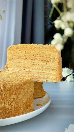 The Most Perfect Honey Cake Ever! 🍯🍰 Medovik Cake or honey cake grandma Recipe
