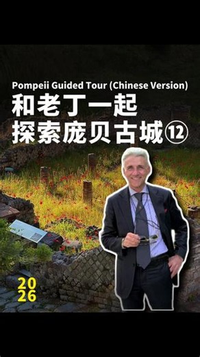 @欧洲王小导 历经岁月发掘，庞贝古城揭开面纱。饮水池、洗衣坊、街巷孔洞、墙面题刻等遗迹，全方位还原了古罗马平民的生活场景与社会文化。 #庞贝老丁 #小导旅游 #历史冷知识 #庞贝古城