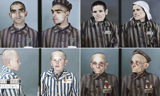 Prisoner who fled Nazi death camp is seen in newly-colourised images