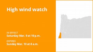 Update: High wind watch affecting South Central Oregon Coast and Curry County Coast Saturday and Sunday