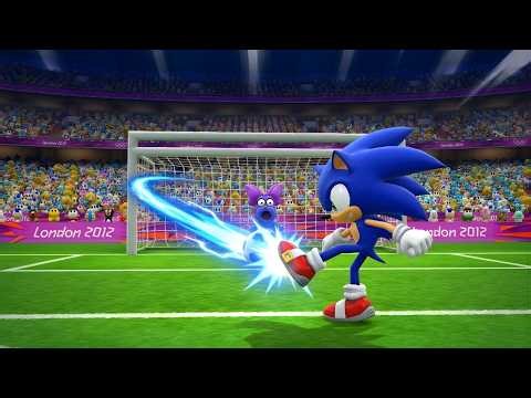 Sonic Scores Amazing Goal! Mario and Sonic 2012 Football