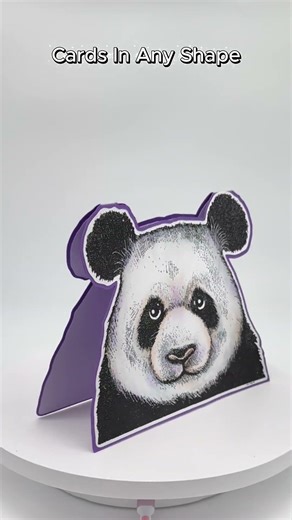 Panda Head Shaped | DIY Card Making & Cricut Tutorial | Cards in Any Shape