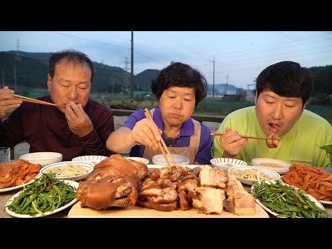 3,900 won per 1 pack!! cost-effective packed pig's feet~ - Mukbang eating show