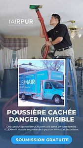 Vous ne pouvez pas voir ce qui se trouve dans vos conduits… mais vous le respirez tous les jours. La plupart des propriétaires sont choqués par la quantité de poussière, de débris et d'allergènes qui s'accumulent réellement dans leurs conduits. Si cela fait plus de 2 ans depuis votre dernier nettoyage, votre maison en a besoin. Choisissez le service dont vous avez besoin : 🌀 Nettoyage complet des conduits d'air 🔥 Nettoyage de conduit de sécheuse 🏠 Nettoyage du ventilateur et serpentin de four