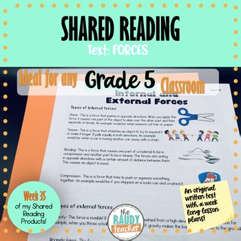 Shared Reading Passage & Lessons - Ontario Gr 5 Science - Forces
