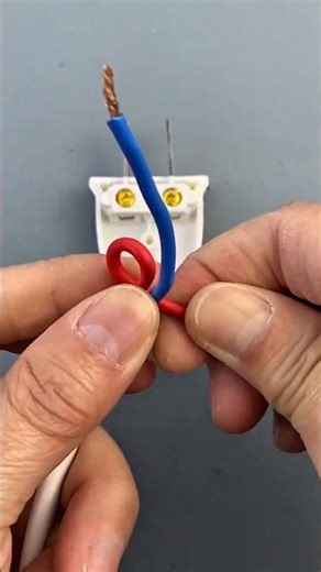 Getting the small cable part into the socket without messing up. #tricks #electrical #lifehacks