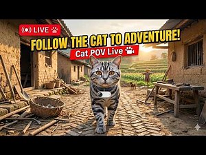See the World Through a Cat's Eyes | Cat POV Cam Live