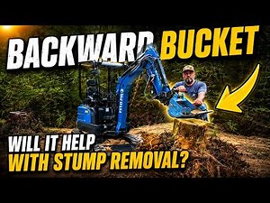 Backward Bucket Hack Makes Stump Removal Easier | Rippa R18 PRO