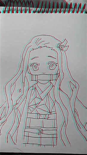 nezuko drawing from demon slayer 🔥#sketchbook