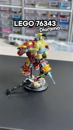 LEGO Marvel Epic Battle: Hulkbuster VS The Hulk (76343) Diorama #lego #legomarvel #legodiorama