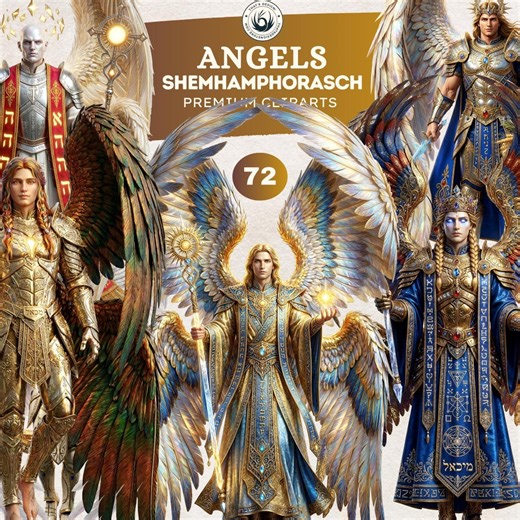 72 Shemhamphorasch Kabbalah Angels Clipart, Mystical Divine Graphics (digital Download) - Etsy