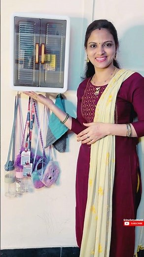 వెతుక్కునే పని లేకుండా అన్నీ ఒకే దగ్గర ఉంటాయి |Premium Wall Shelves With Door #viralshorts #trending