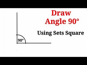 How to construct 90° angle using sets square. ‪@SHSIRCLASSES‬.