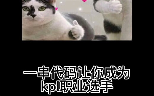 一串代码让你成为KPL职业选手