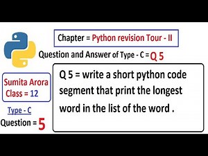 Write a short python code segment that print the longest word in the list of the word.