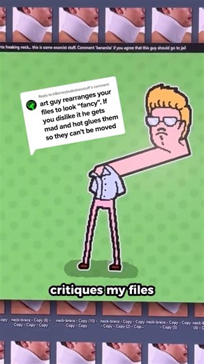 I made a game where this guy critiques my files #gamedev #devlog #funny #shitpost #memes #meme