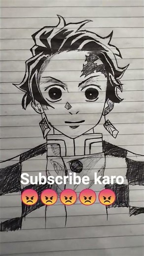 inosuke angry😠😠#subscribe #anime #drawingandassemblingdemonslayer