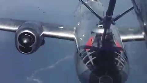 The Boeing KB-29 Superfortress was the first operational USAF aerial tanker with 282 conversions from the B-29. The KB-29M entered service in 1948 using the looped hose refueling system. They carried about 240 feet of hose and, installed in their bomb bays, jettisonable tanks which could hold about 2,300 gallons of fuel. The KB-29P followed in the 1950s with the flying boom that set the standard. It carried up to 11,954 gallons of fuel to extend bomber range in early Cold War operations.🫡