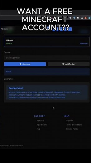 FREE MINECRAFT ACCOUNT #minecraft #freeminecraft