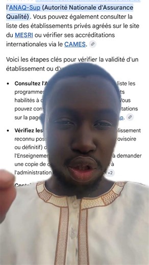 Always check if the school is recognized by the State of Senegal first!🇸🇳