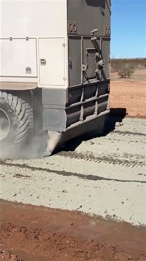 Cement application for soil stabilization #constructionlife #constructionequipment